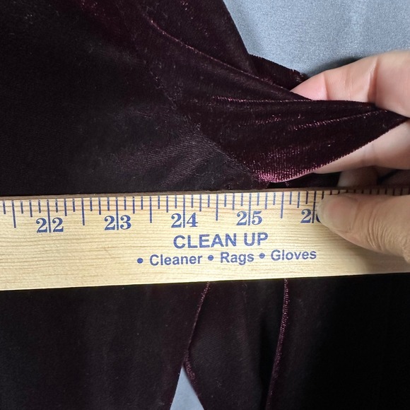 Coldwater Creek Velvet Cardigan Jacket Maroon Burgundy XL Elegant Holiday - Picture 5 of 6